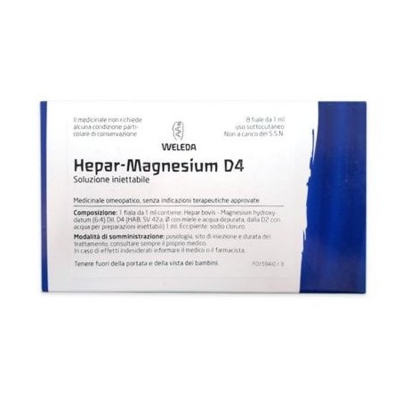 Weleda hepar magnesium d4 8 fiale da 1 ml medicinale omeopatico