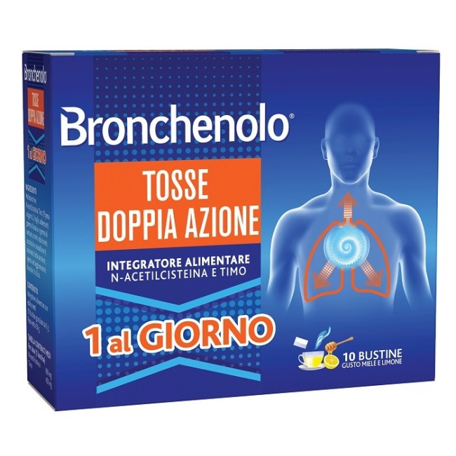 Bronchenolo tosse doppia azione integratore 10 bustine