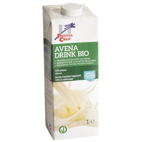 Bevanda di avena bio vegan senza zuccheri aggiunti 1 litro