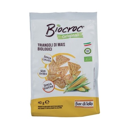 Fior di loto biocroc triangoli di mais bio 40 g