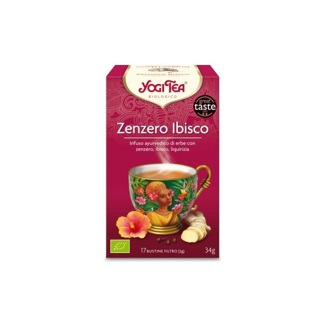 Yogi tea zenzero ibisco bevanda biologica 34 g