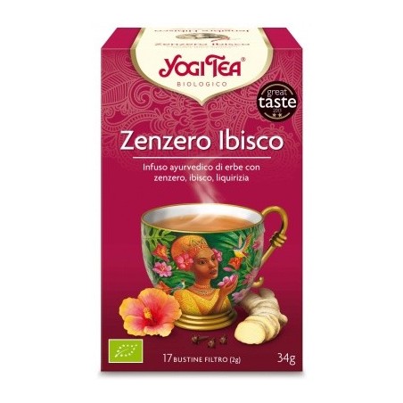 Yogi tea zenzero ibisco bevanda biologica 34 g