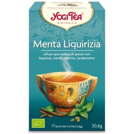 Yogi tea menta liquirizia tisana ayurvedica bio 17 filtri