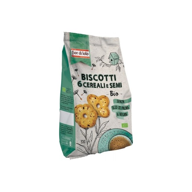 Fior di loto Biscotti ai 6 cereali e semi alimento biologico