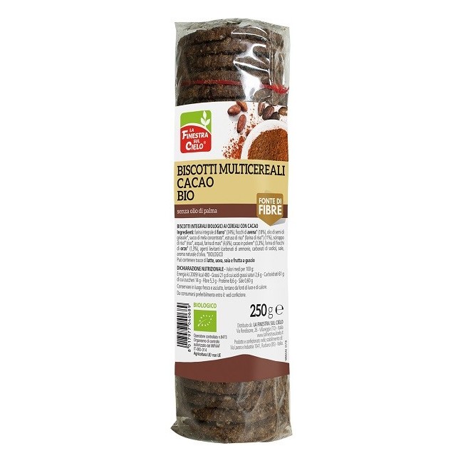 La Finestra sul cielo Biscotti multicereali cacao bio 250 g