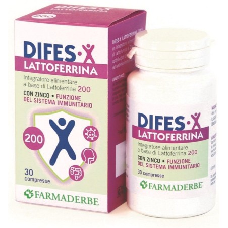 Farmaderbe Difes-x lattoferrina 200 integratore 30 compresse