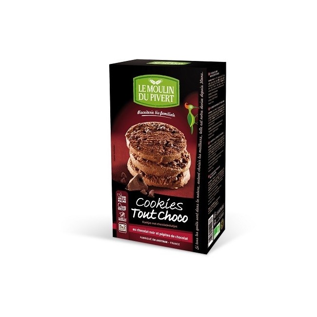 Le moulin du pivert bio Cookies al cacao con pepite di cioccolato