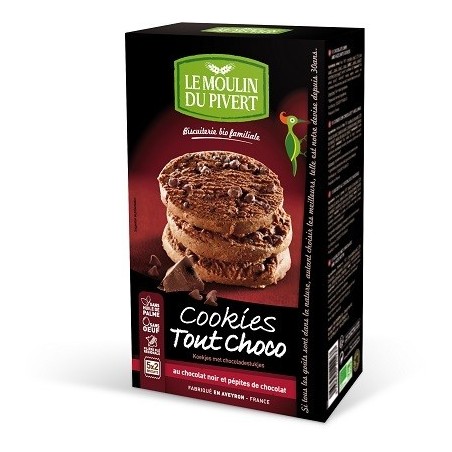 Le moulin du pivert bio Cookies al cacao con pepite di cioccolato