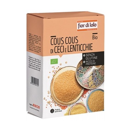 Fior di loto Cous cous di ceci e lenticchie rosse 500 g