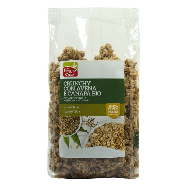 La Finestra sul cielo crunchy con avena e canapa bio 375 gr