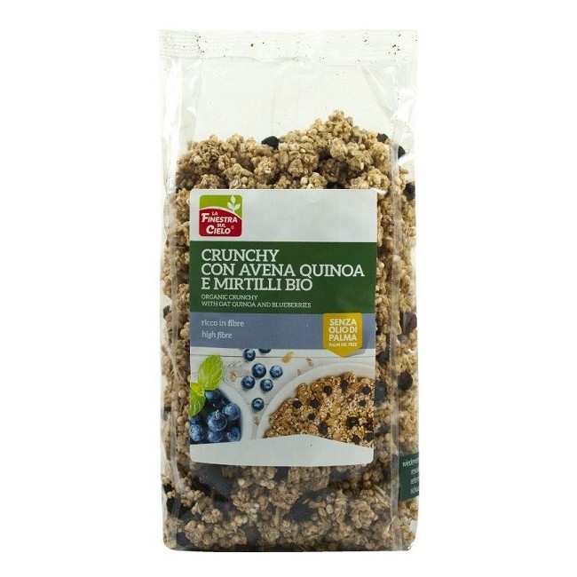 La Finestra sul cielo crunchy con avena quinoa e mirtilli 375 gr