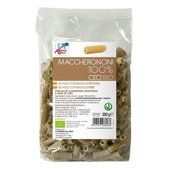 La Finestra sul cielo Maccheroncini ceci 100% bio 250 gr