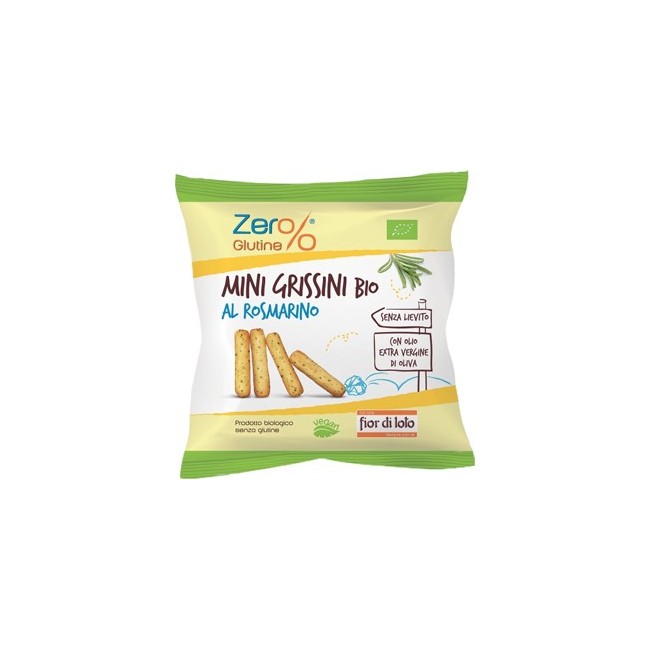 Zero glutine Mini grissini al rosmarino bio monoporzione 30 g