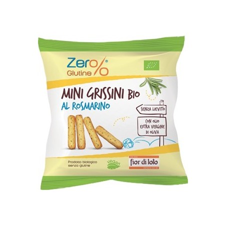 Zero glutine Mini grissini al rosmarino bio monoporzione 30 g