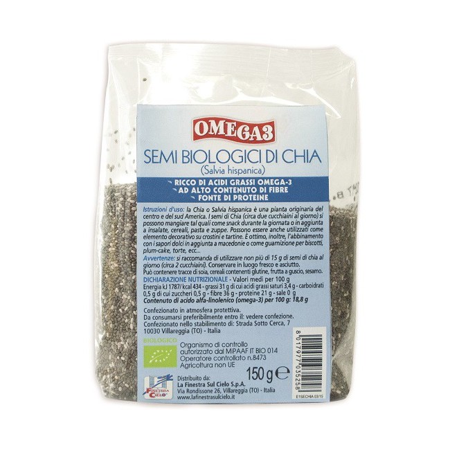 La Finestra sul cielo omega 3 semi di chia bio 150 g