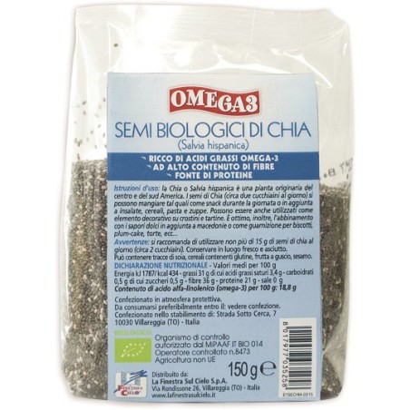 La Finestra sul cielo omega 3 semi di chia bio 150 g