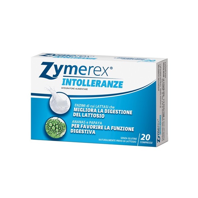 Zymerex intolleranze 20 compresse integratore per la digestione