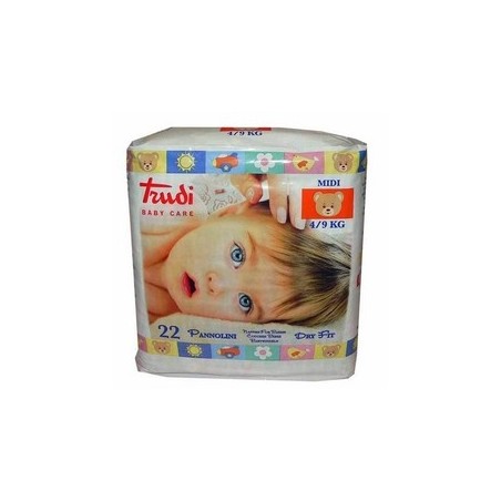 Trudi baby care pannolino bambini midi 4/9 kg 20 pezzi