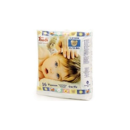 Trudi baby care pannolino bambini junior 11/25 kg 16 pezzi