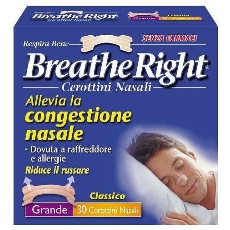 Breath right cerotti nasali classici grandi 30 pezzi