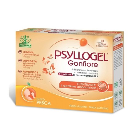 Psyllogel gonfiore pesca 10 bustine