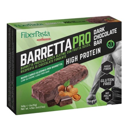 Fiberpasta barretta proteica dark chocolate 4x35 g