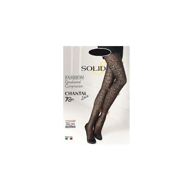 Solidea Chantal Collant in pizzo compressione 70 lace champagne 4xl-xl