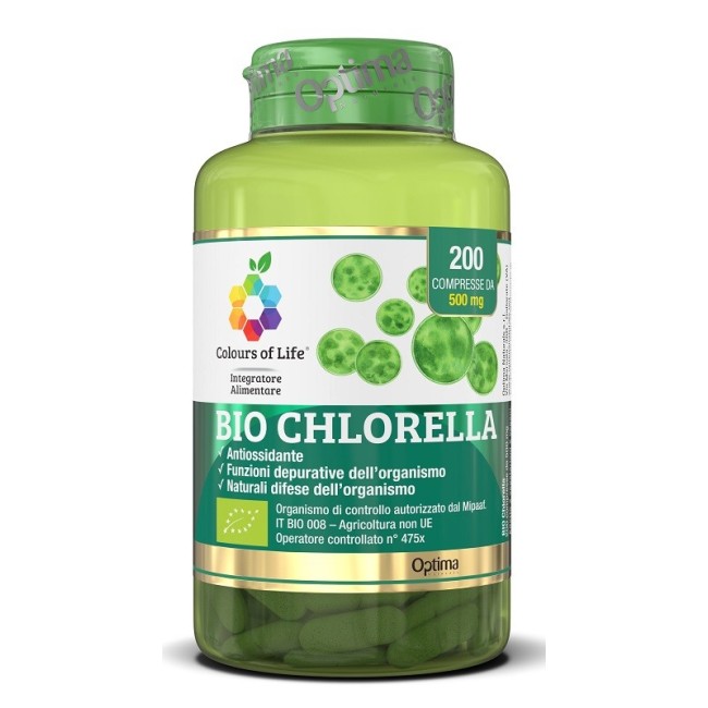 Optima naturals Colours of life bio chlorella 200 compresse