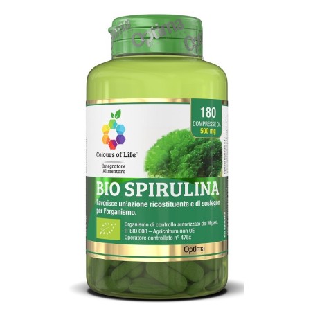 Colours of life Bio spirulina integratore 180 compresse