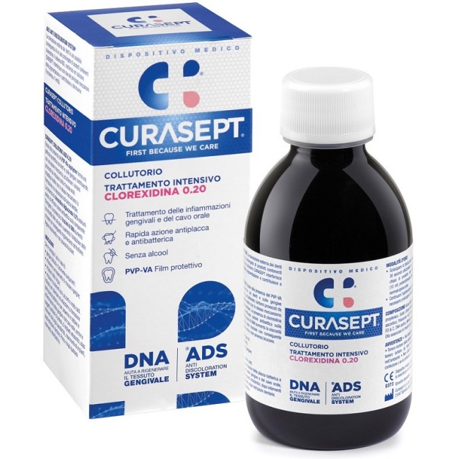 Curasept collutorio con clorexidina 0,20 ads + dna 200 ml