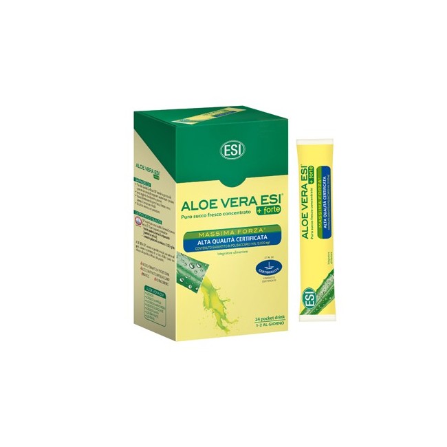 Esi aloe vera succo + forte integratore 24 pocket drink