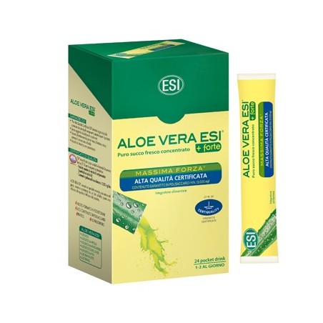 Esi aloe vera succo + forte integratore 24 pocket drink