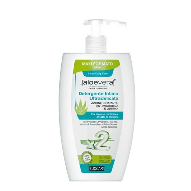 Zuccari Aloevera2 detergente intimo ultradelicato 400 ml