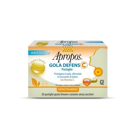 Apropos gola defens c limone e zenzero 20 pastiglie