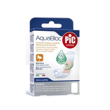 Pic aquabloc cerotto cm10x15 antibatterico 5 pezzi