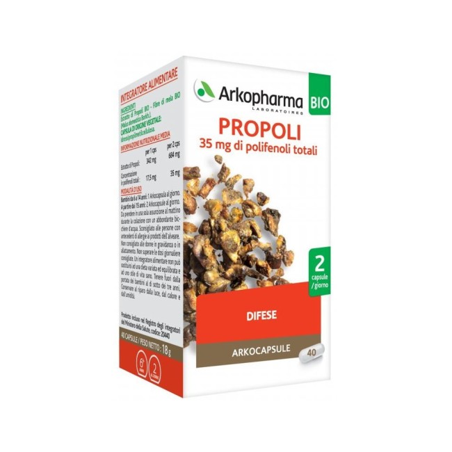 Arkofarm Arkocapsule propoli bio integratore 40 capsule