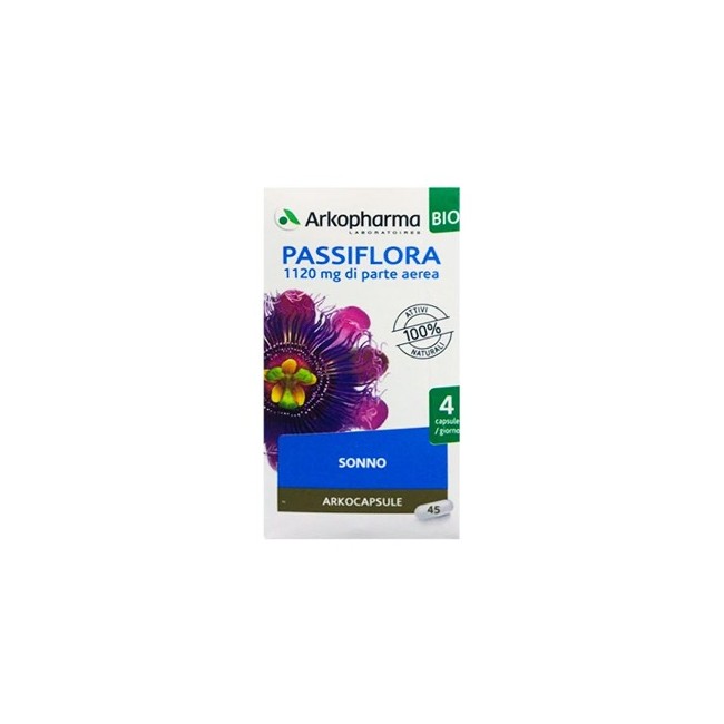 Arkofarm Arkocapsule passiflora bio integratore 45 capsule