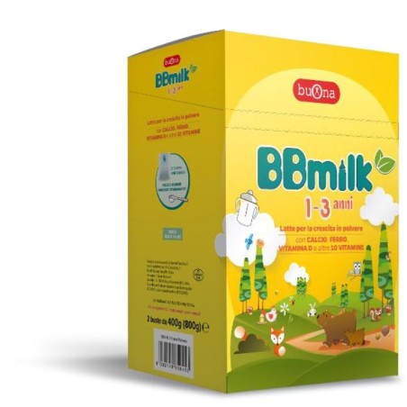 Bbmilk 1-3 latte di crescita in polvere 2 buste da 400 g