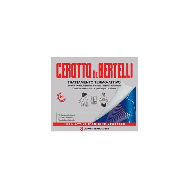  Dr bertelli cerotto termo-attivo con estratti vegetali 3 pezzi