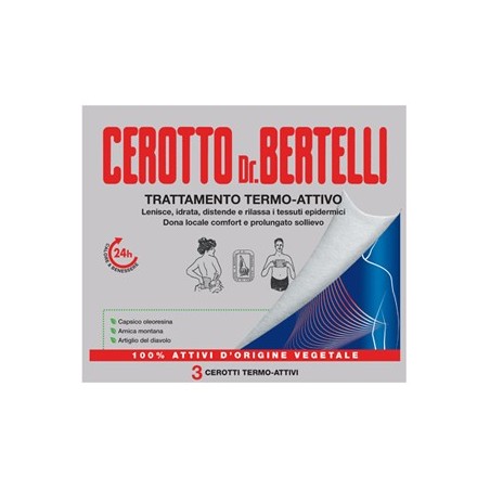  Dr bertelli cerotto termo-attivo con estratti vegetali 3 pezzi