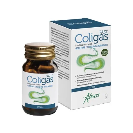 Aboca Coligas fast 50 capsule integratore per gonfiore addominale -  Para-Farmacia Bosciaclub