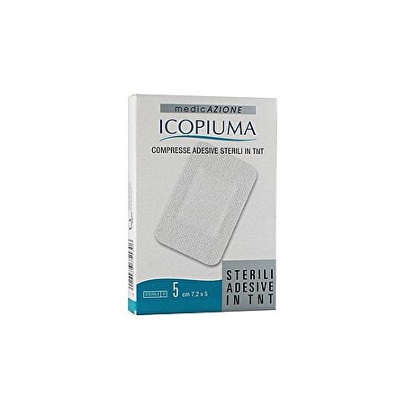 Icopiuma Compresse Adesive Sterili in TNT 7,2x5cm 5 pezzi