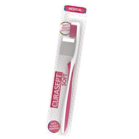 Spazzolino curasept soft medical magenta per terapie odontoiatriche