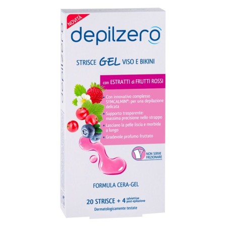 Sodalco Depilzero strisce gel viso bikini 24 pezzi