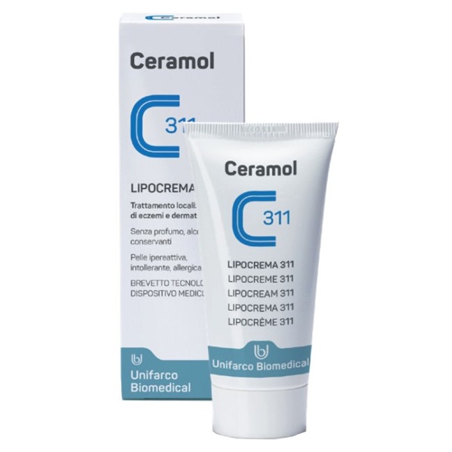 Unifarco Ceramol Lipocrema 311 crema per eczema 50 Ml