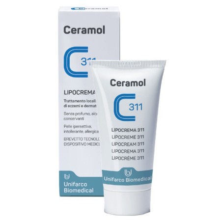 Unifarco Ceramol Lipocrema 311 crema per eczema 50 Ml