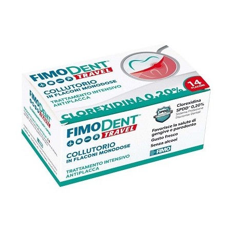 Fimodent Travel Collutorio Clorexidina 0,20% 14 Flaconcini 10 Ml