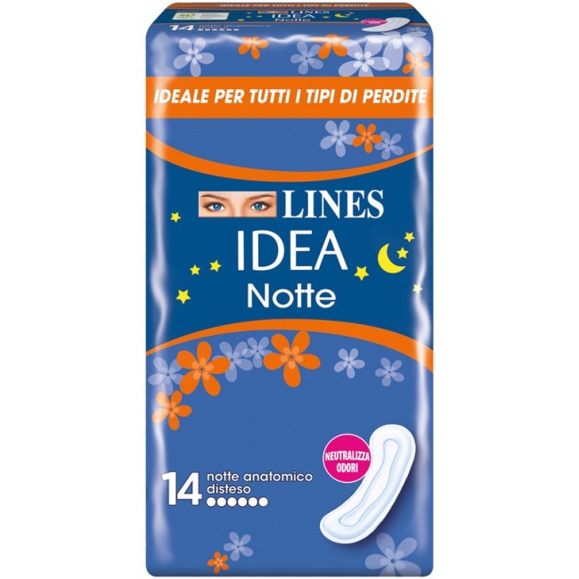 Fater Lines Idea Assorbenti  Notte Senza Ali 14 Pezzi