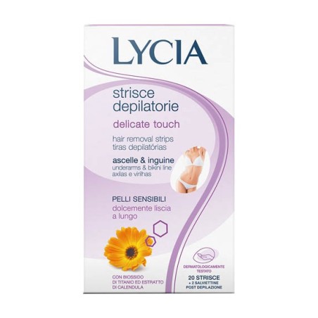 Lycia Strisce Depilatorie Delicate Touch Ascelle E Inguine 20 Pezzi