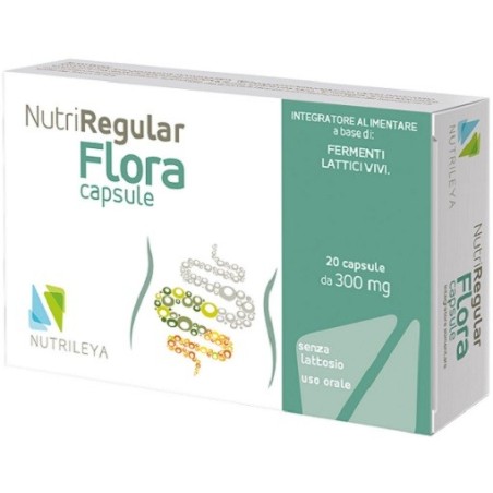 Nutrileya Nutriregular Flora 20 Capsule di fermenti lattici vivi